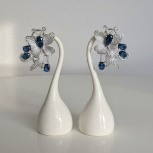 Noir Papillon Diamond Stud Earrings