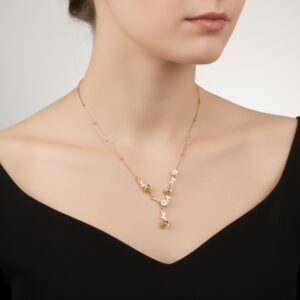 lyséa fleur drop necklace