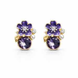 violette bloom stud earrings