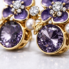 violette bloom stud earrings