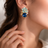 fleur nocturne drop earrings