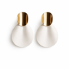 aura sculpt drop earrings