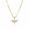 aurelia winged emblem necklace