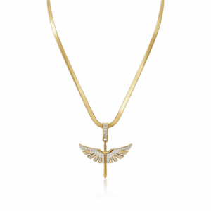 aurelia winged emblem necklace