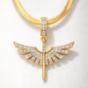 aurelia winged emblem necklace