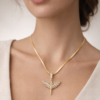 aurelia winged emblem necklace