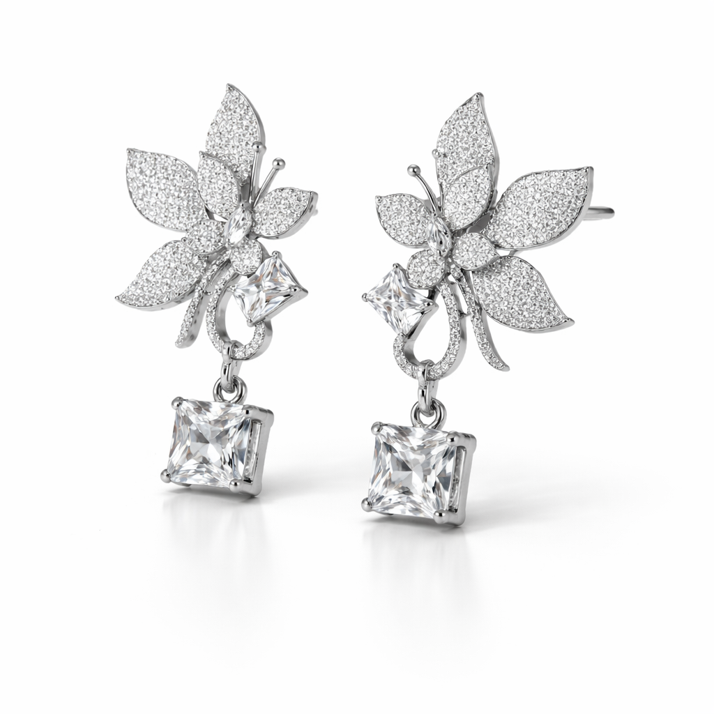 lumière papillon drop earrings