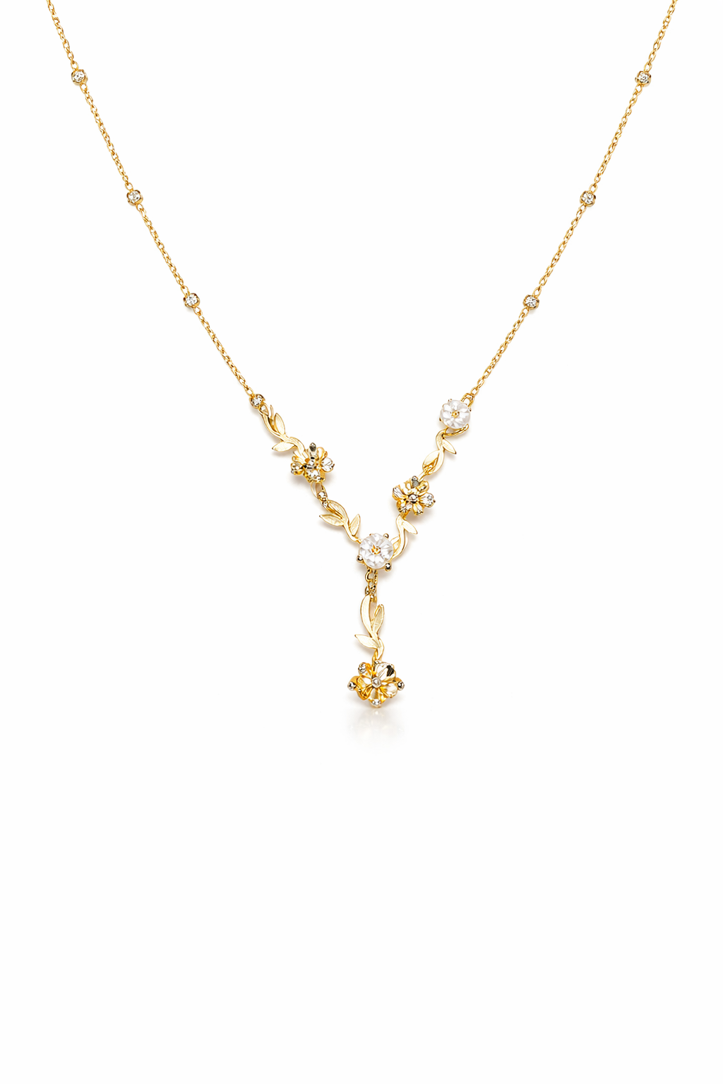 lyséa fleur drop necklace