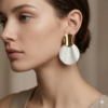 aura sculpt drop earrings