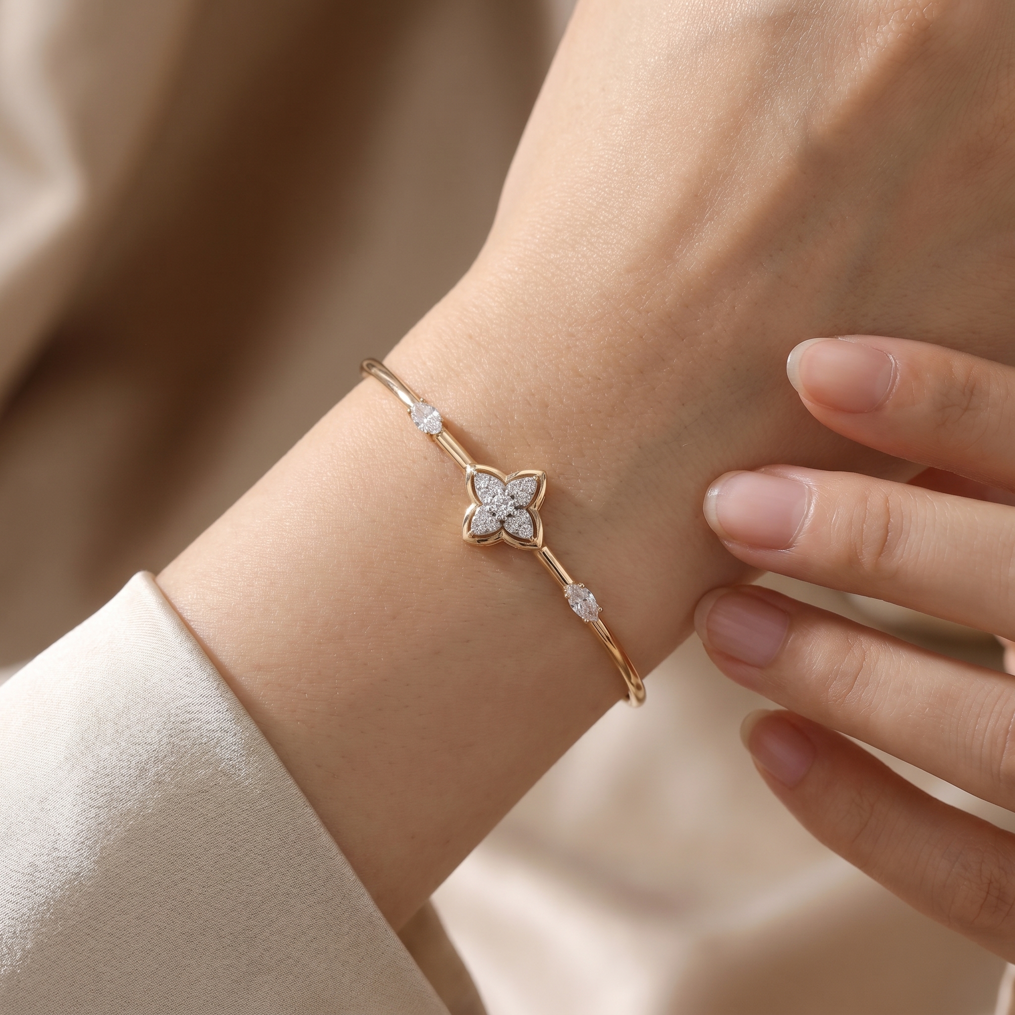 intertwined triple band diamond ring