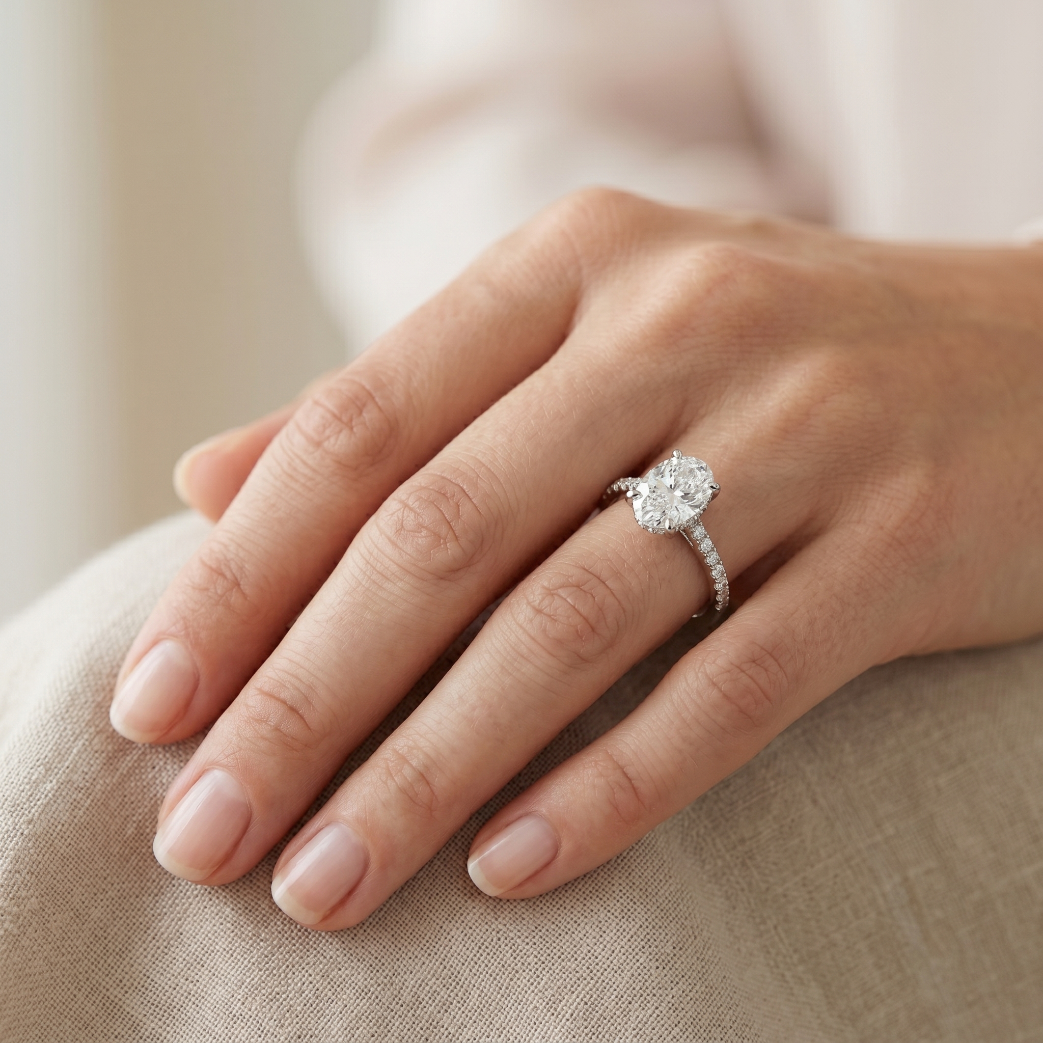 intertwined triple band diamond ring