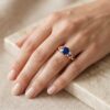 intertwined triple band diamond ring