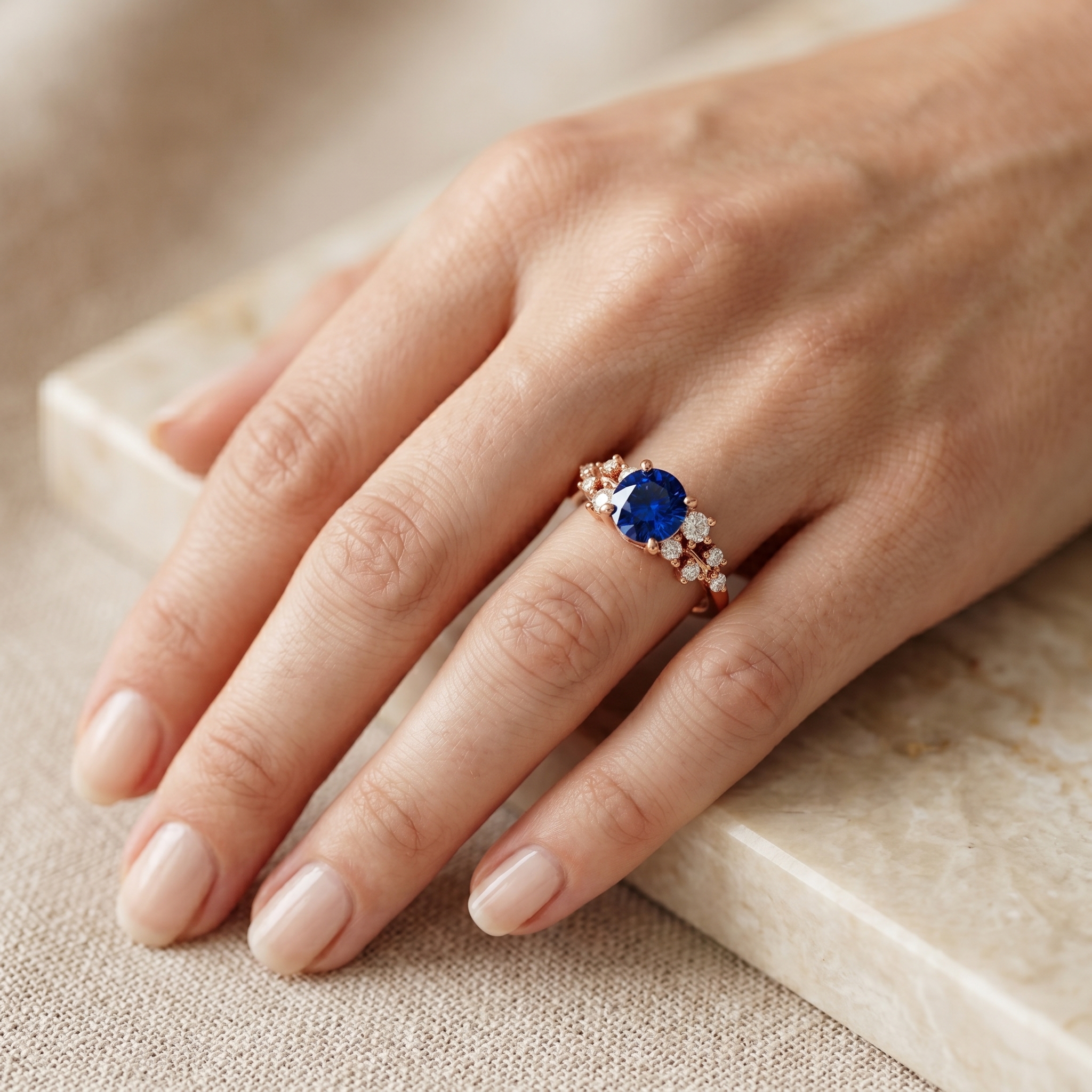 intertwined triple band diamond ring