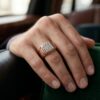 intertwined triple band diamond ring