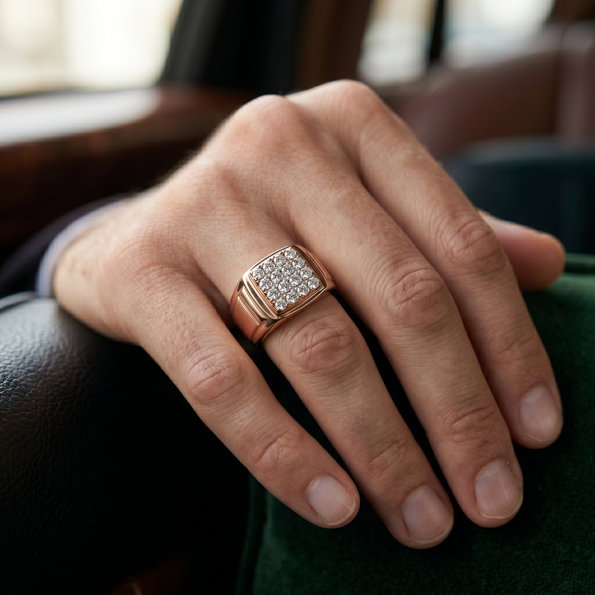 intertwined triple band diamond ring