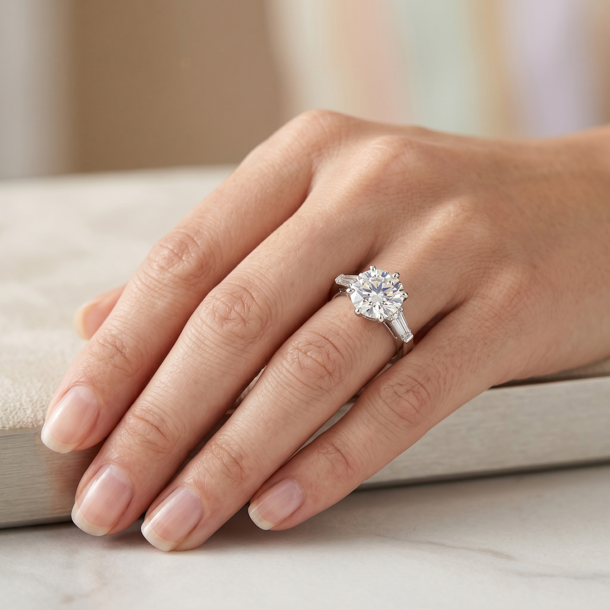 intertwined triple band diamond ring