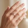 intertwined triple band diamond ring