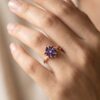 intertwined triple band diamond ring