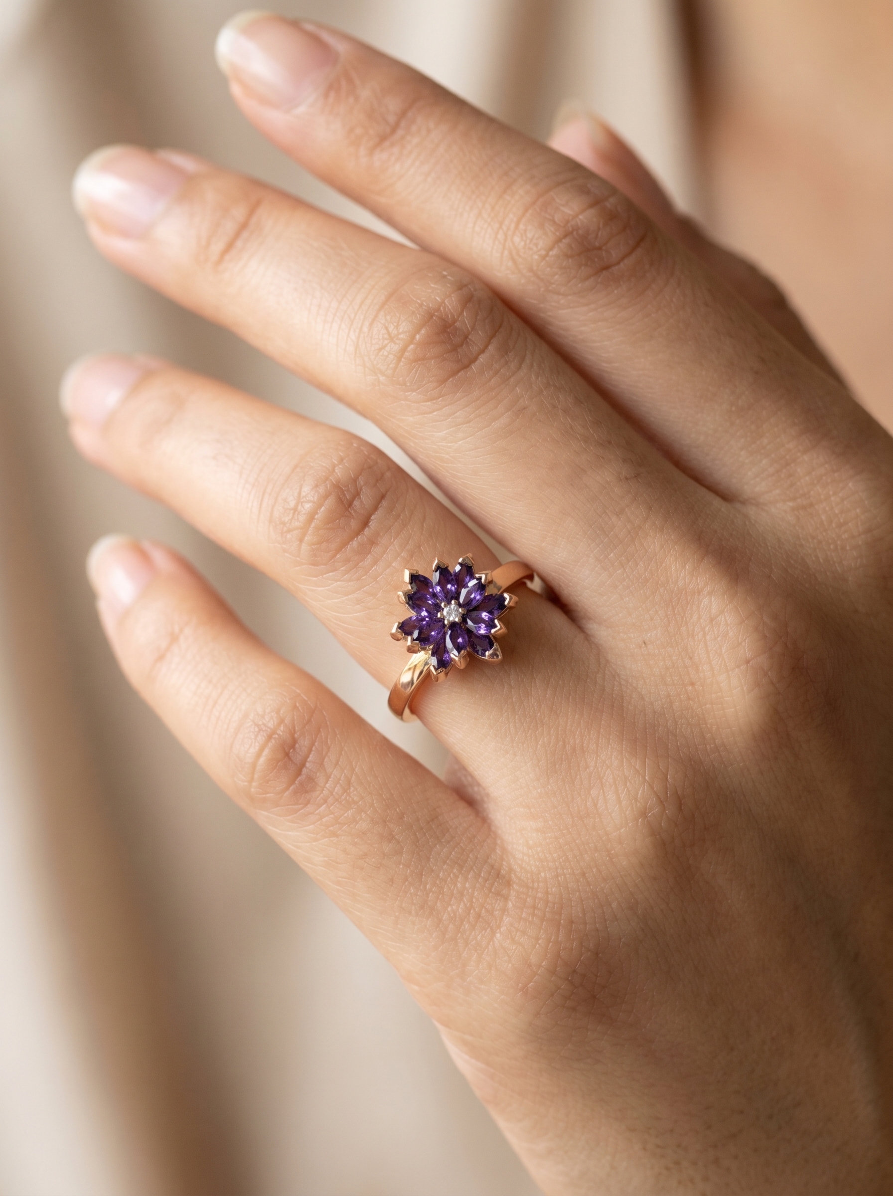 intertwined triple band diamond ring