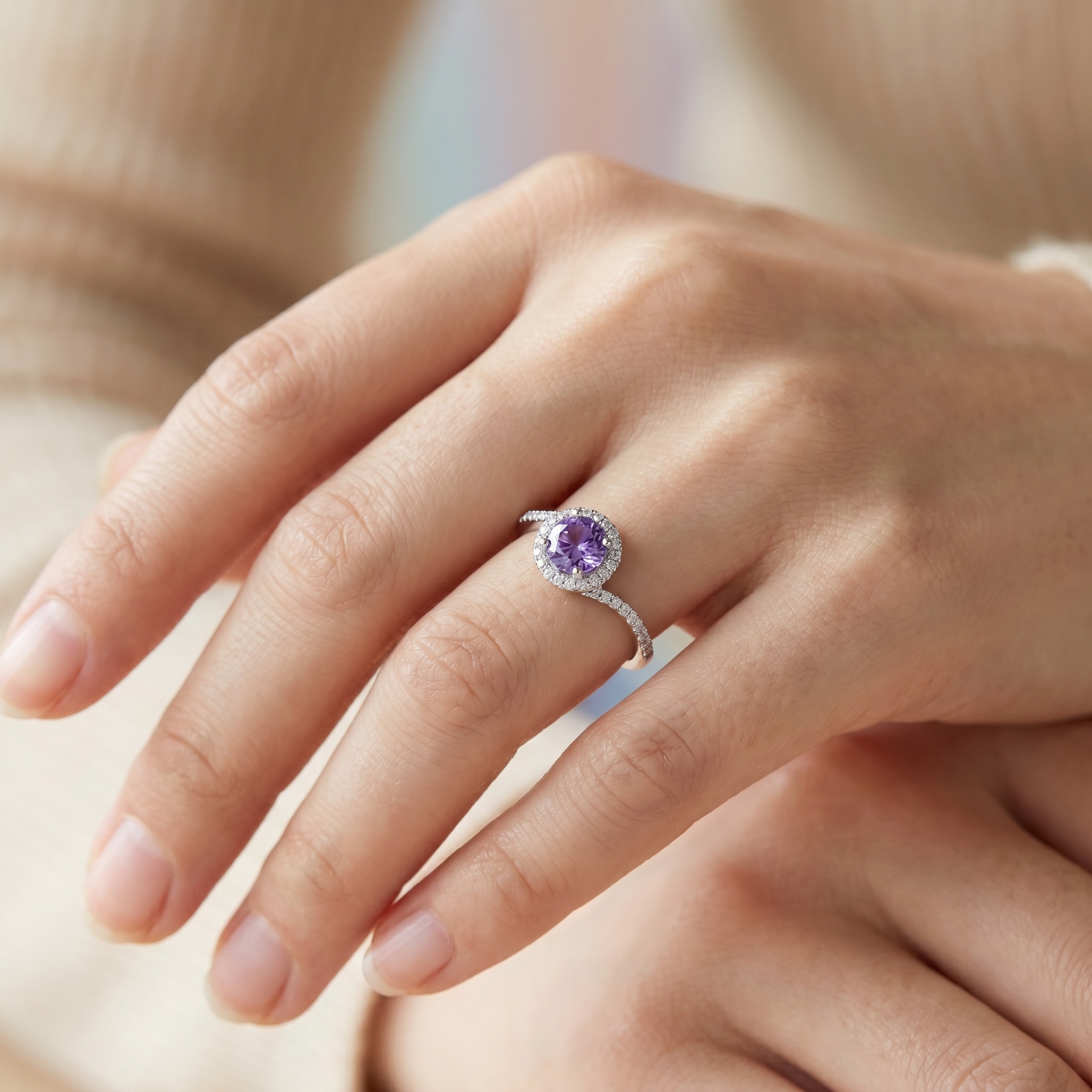intertwined triple band diamond ring