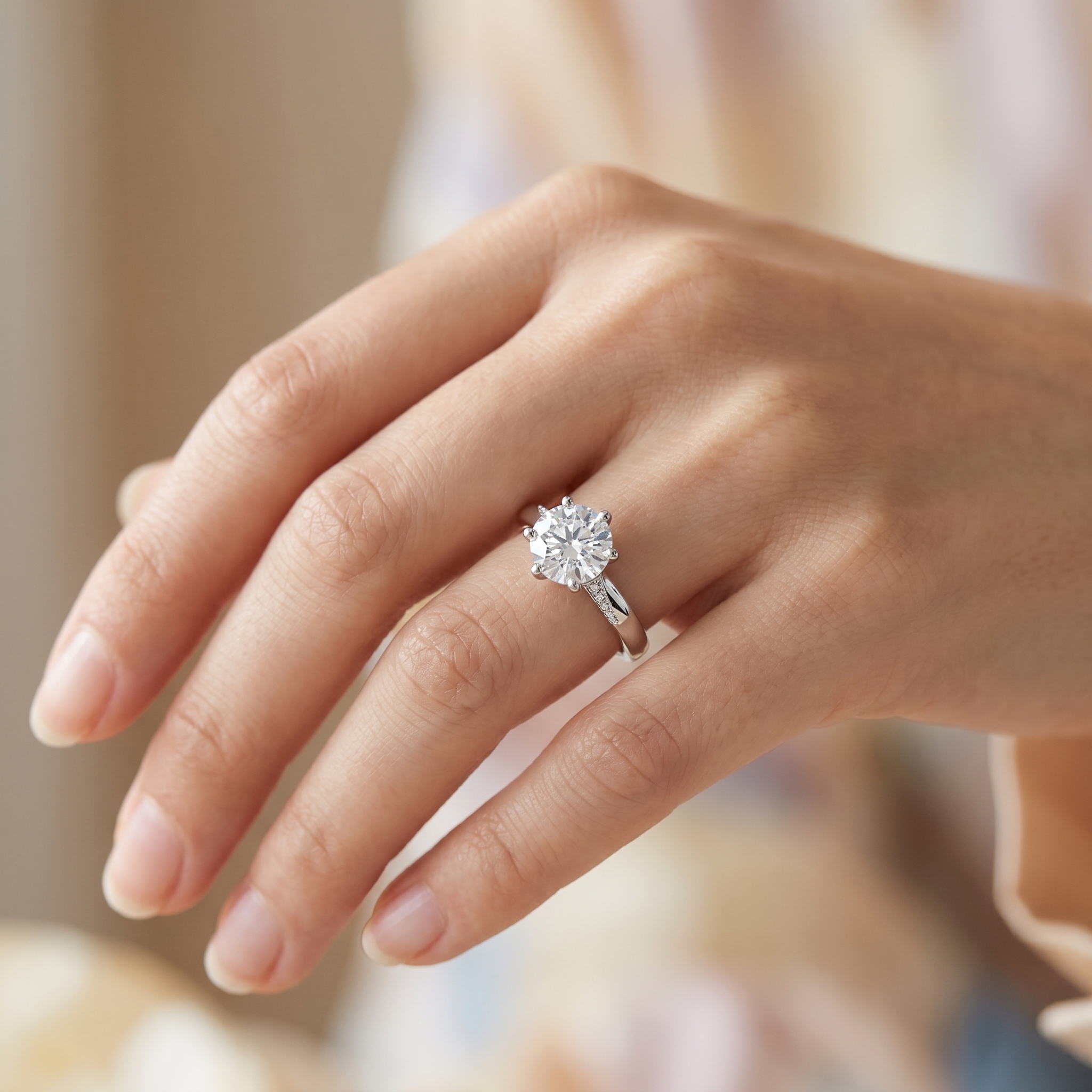 intertwined triple band diamond ring