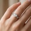 intertwined triple band diamond ring
