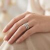 intertwined triple band diamond ring