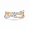 intertwined triple band diamond ring