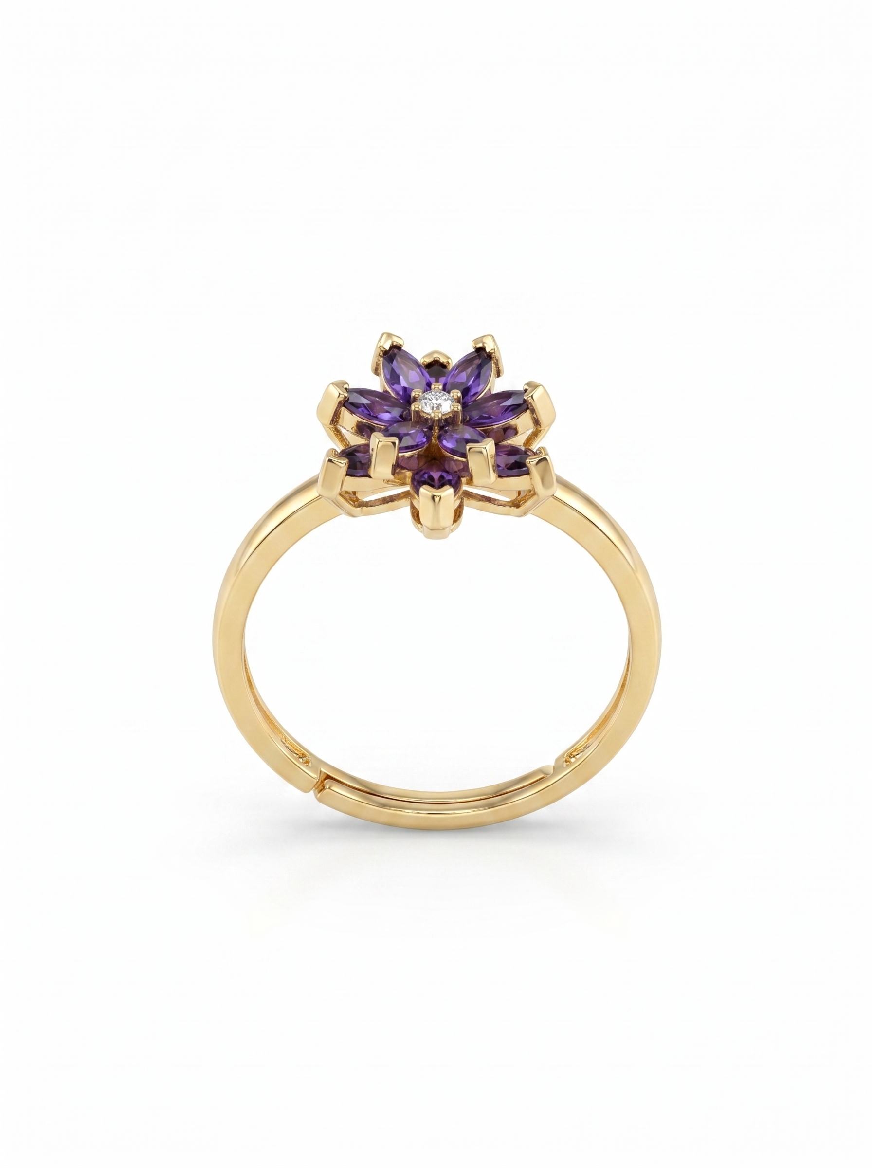 intertwined triple band diamond ring