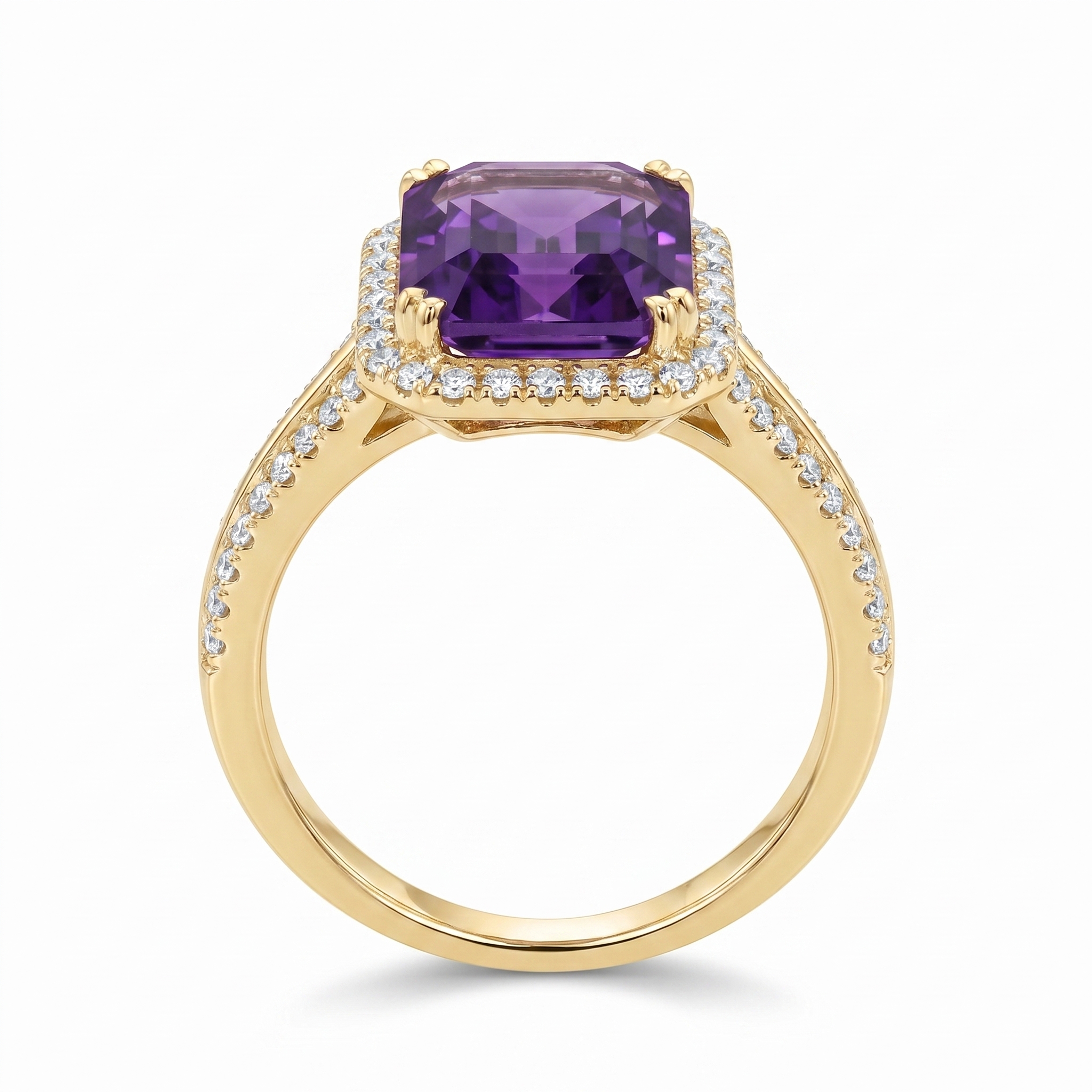 intertwined triple band diamond ring