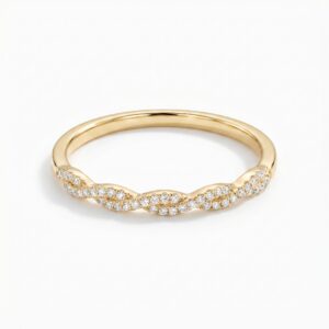 intertwined triple band diamond ring