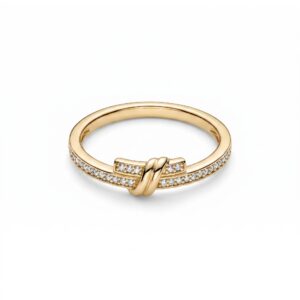intertwined triple band diamond ring