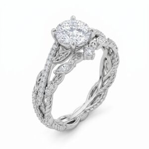 intertwined triple band diamond ring