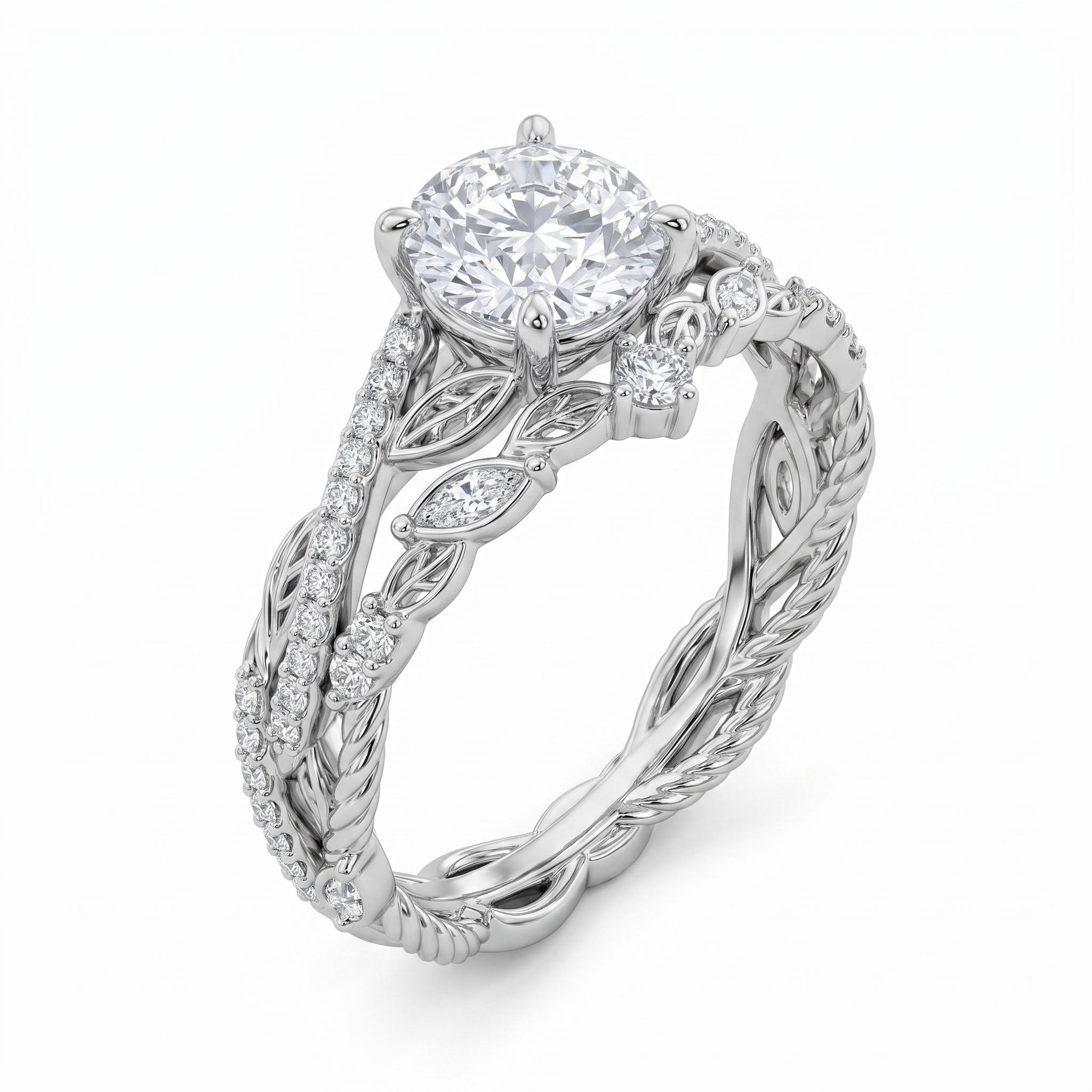 intertwined triple band diamond ring intertwined triple band diamond ring