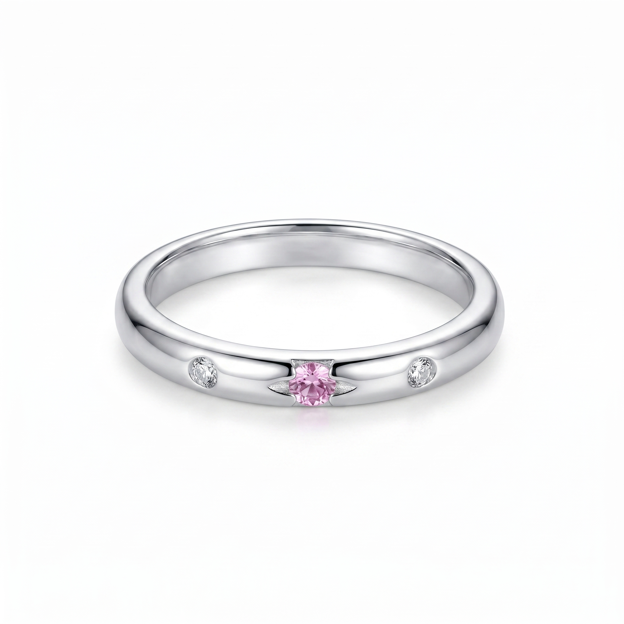 intertwined triple band diamond ring
