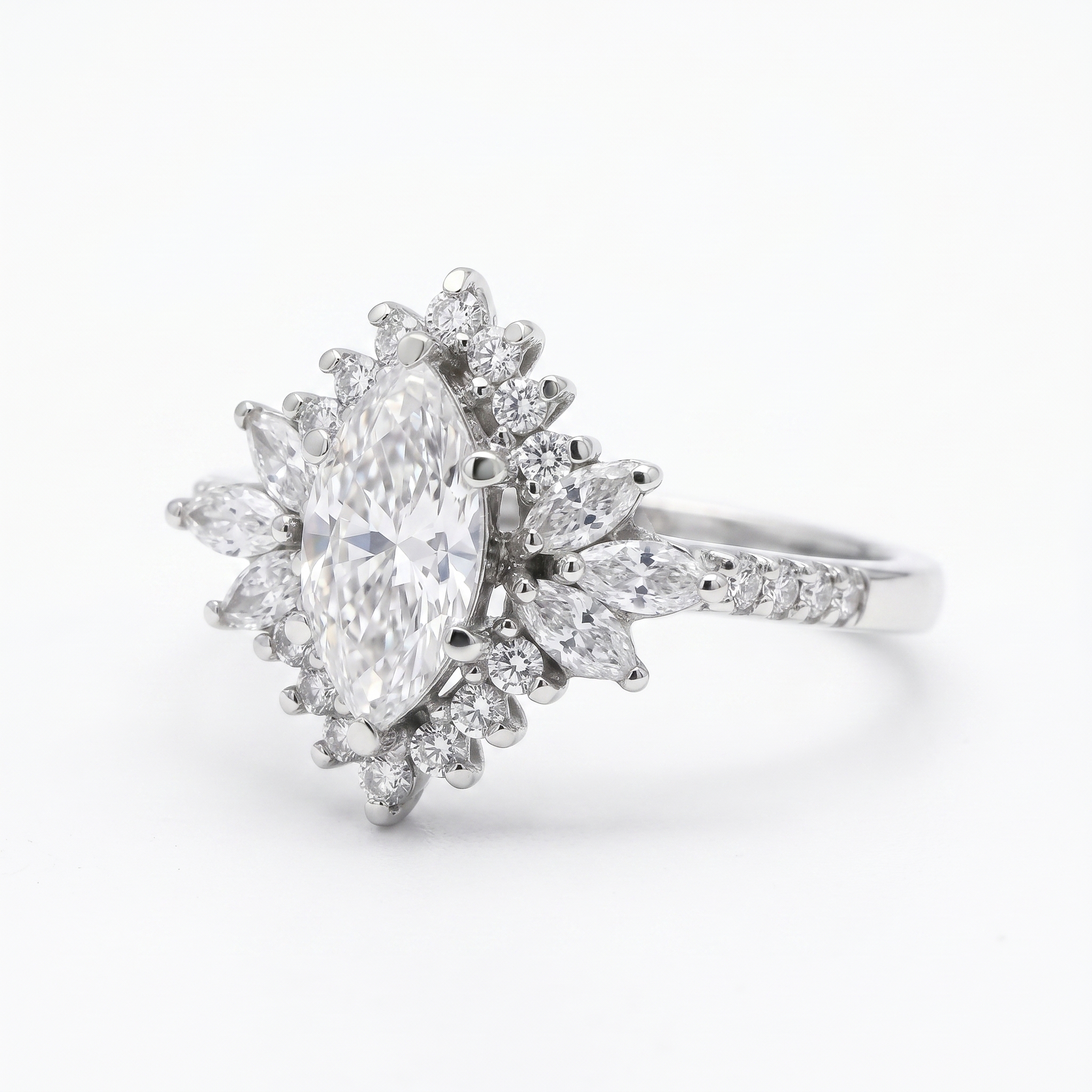 intertwined triple band diamond ring