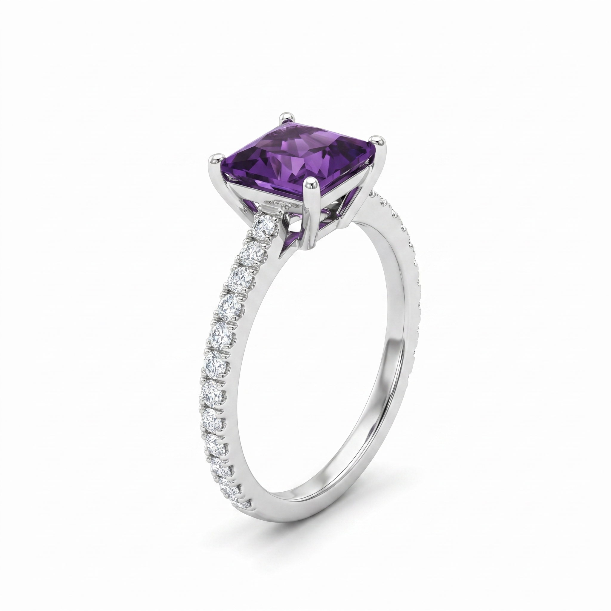 intertwined triple band diamond ring