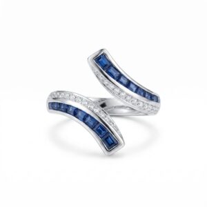 intertwined triple band diamond ring