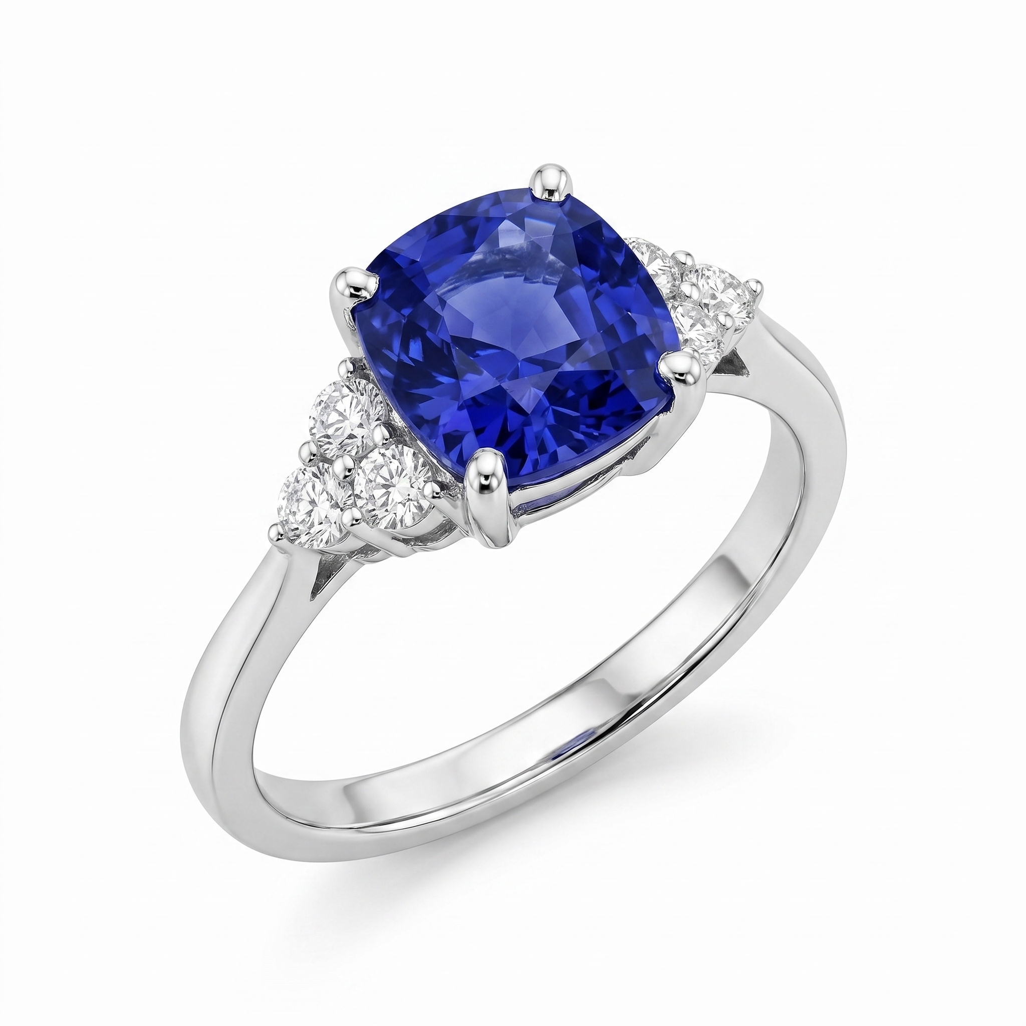 intertwined triple band diamond ring