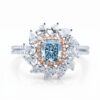 intertwined triple band diamond ring