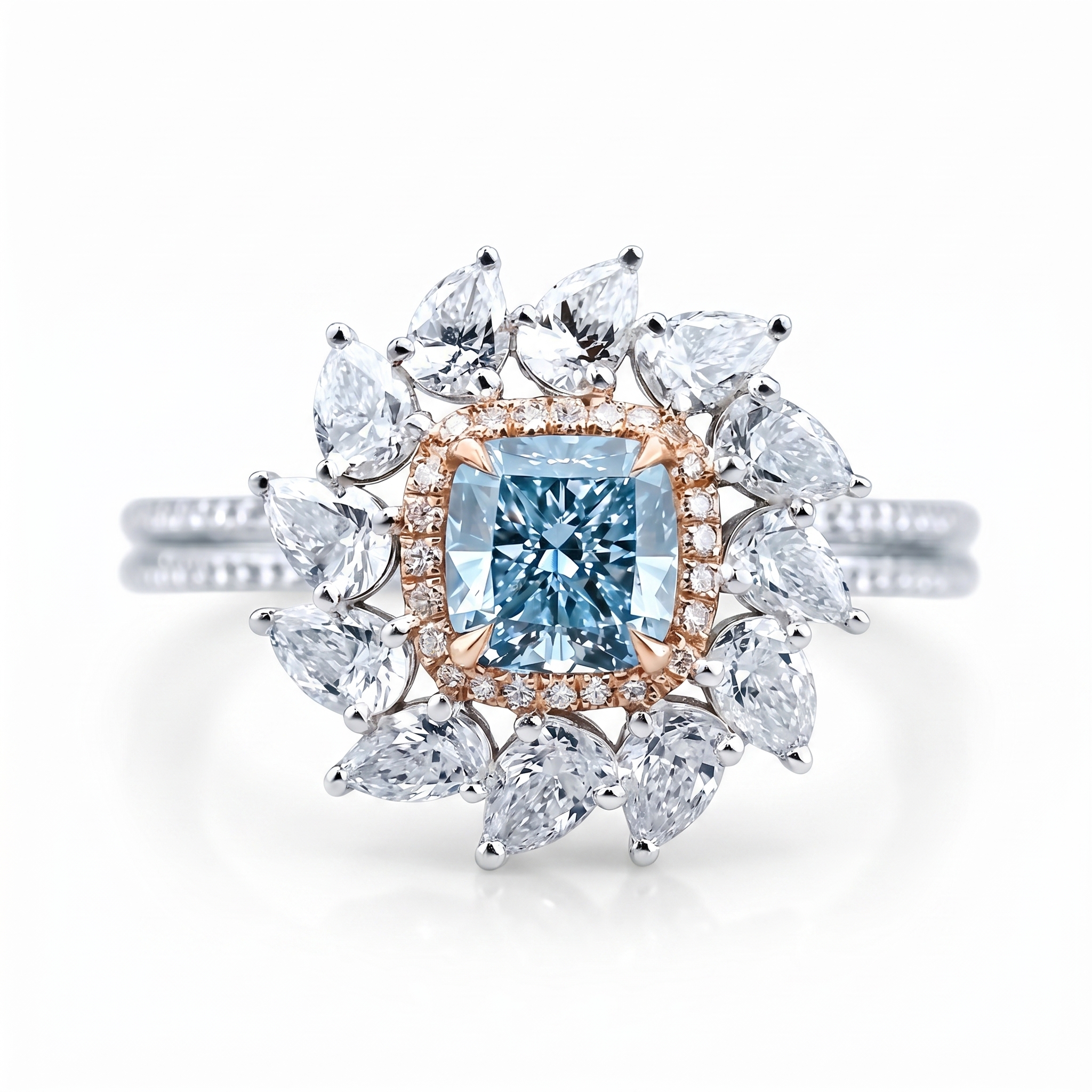 intertwined triple band diamond ring