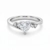 intertwined triple band diamond ring