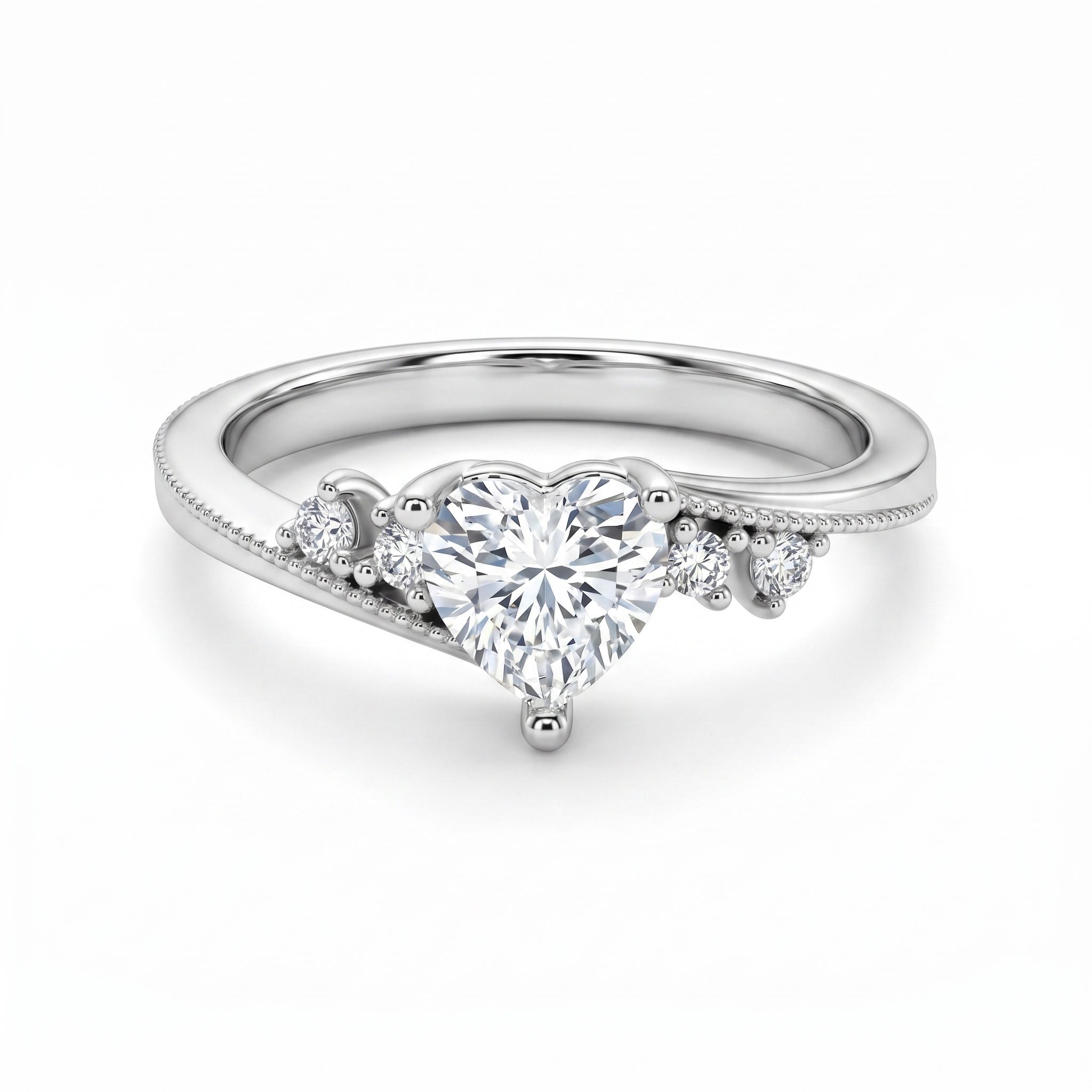 intertwined triple band diamond ring