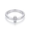 intertwined triple band diamond ring