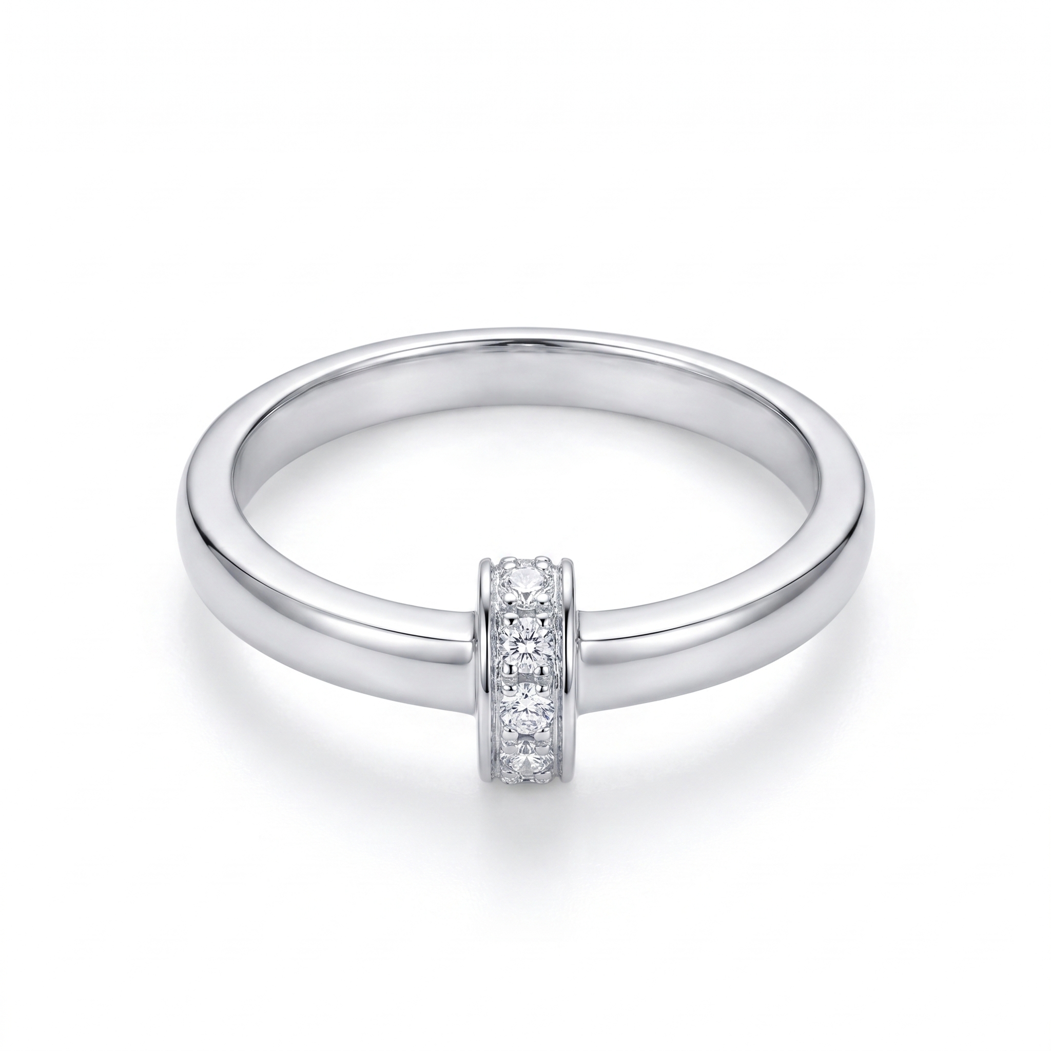 intertwined triple band diamond ring