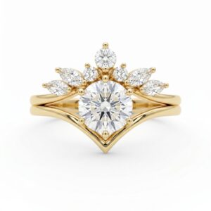 intertwined triple band diamond ring
