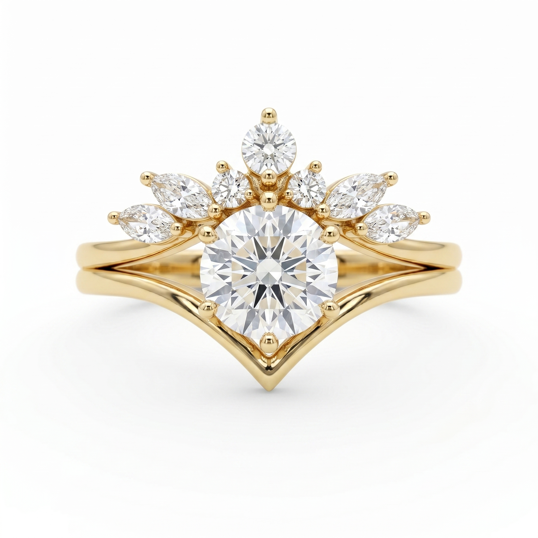 intertwined triple band diamond ring