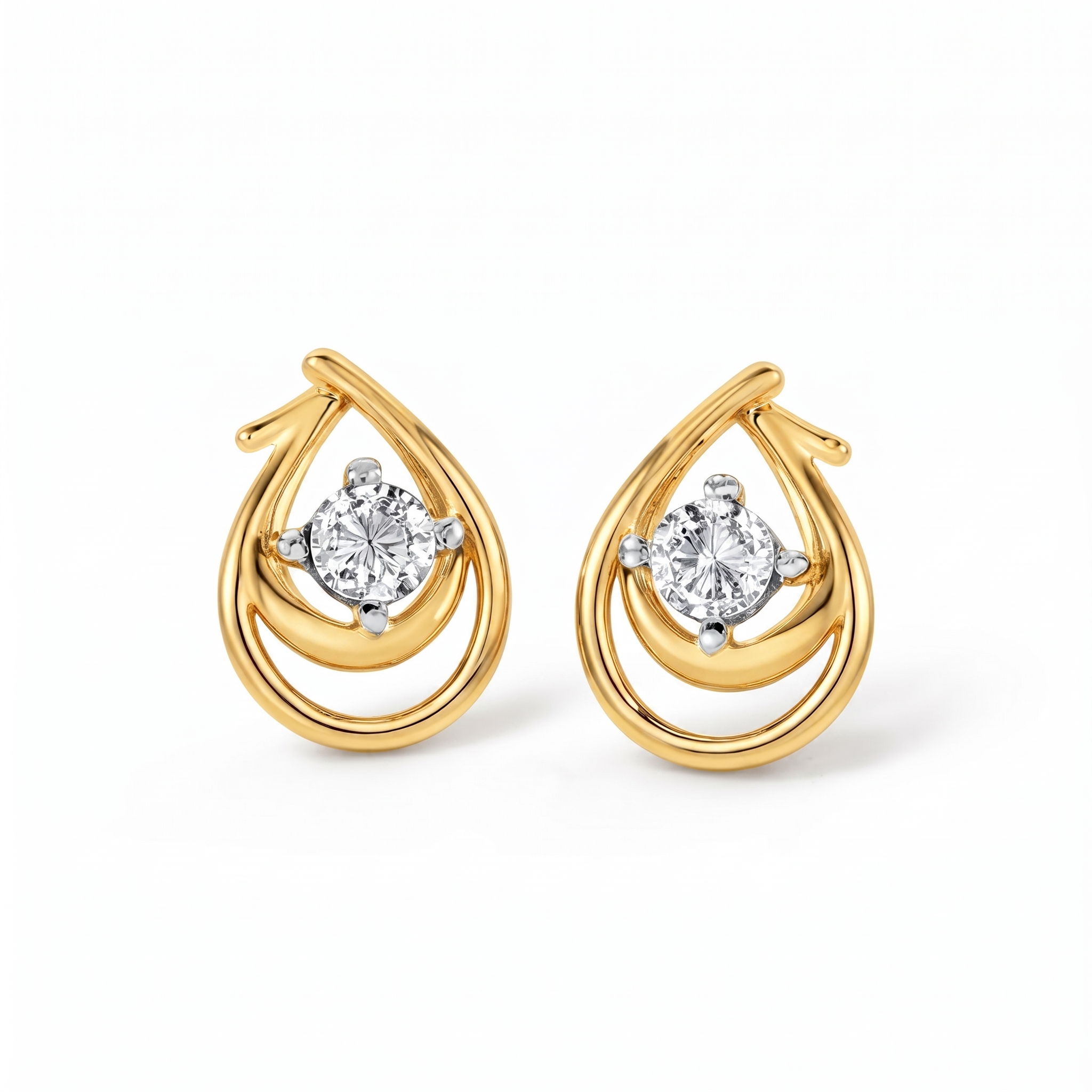 intertwined triple band diamond ring