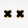 midnight clover gold stud earrings midnight clover gold stud earrings