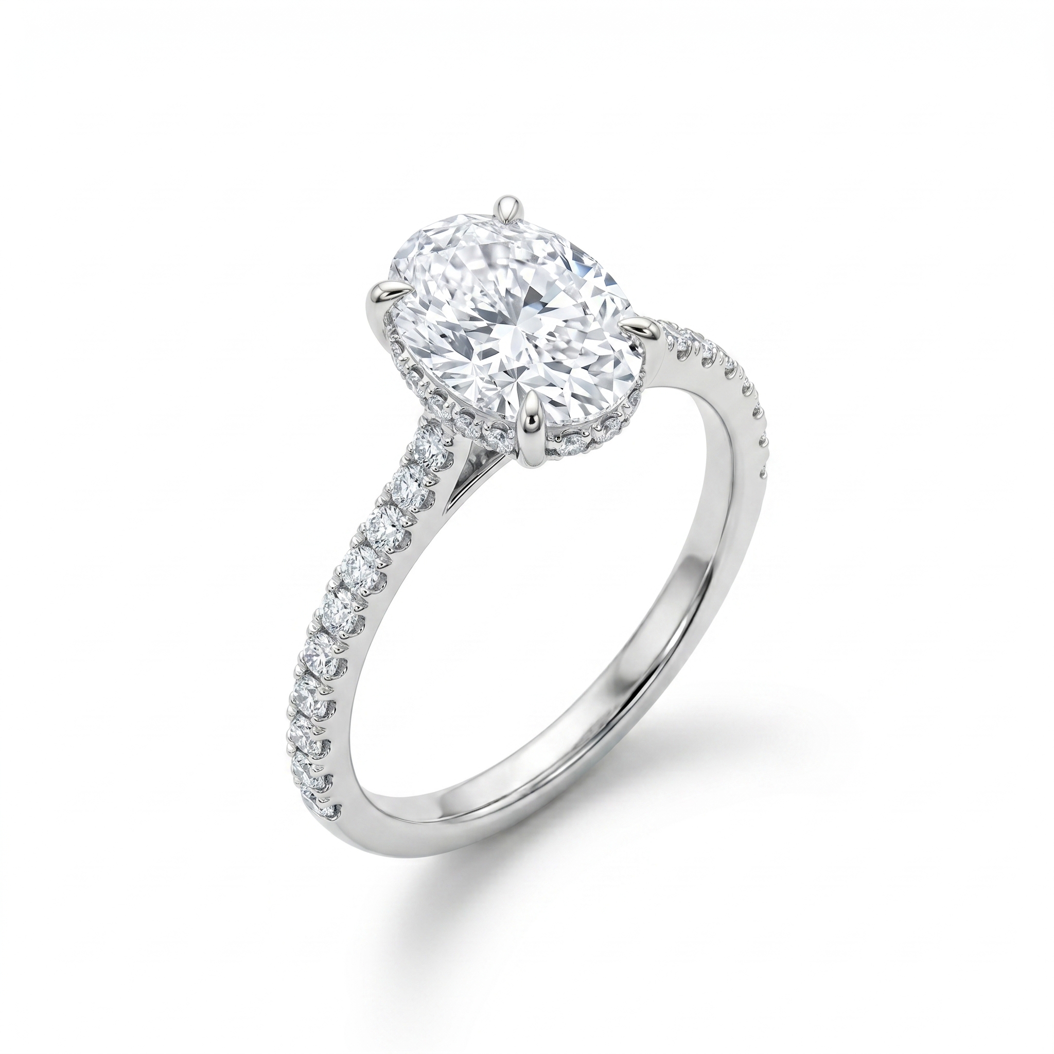 intertwined triple band diamond ring